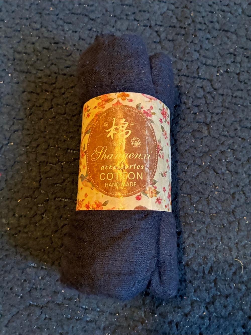 New Shanyenxi Cotton Accessory - Navy Blue scarf